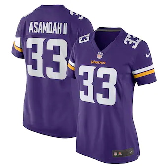 womens nike brian asamoah purple minnesota vikings player g